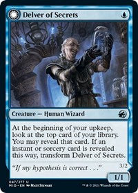 Magic: The Gathering Single - Innistrad: Midnight Hunt - Delver of Secrets - Uncommon/047 Lightly Played