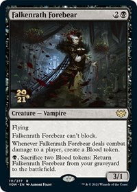 Magic: The Gathering Single - Innistrad: Crimson Vow - Prerelease Cards- Falkenrath Forbear FOIL Rare/111 Lightly Played