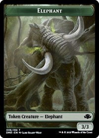 Magic: The Gathering Single - Dominaria Remastered - Elephant // Bird (Foil) - Token/009 Lightly Played