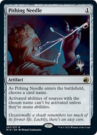 Magic: The Gathering Single - Innistrad: Midnight Hunt - Pithing Needle (Foil) - Rare/257 Lightly Played