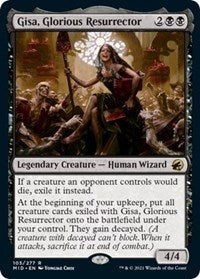 Magic: The Gathering Single - Innistrad: Midnight Hunt - Gisa, Glorious Resurrector (Foil) - Rare/103 Lightly Played