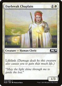 Magic: The Gathering Single - Core Set 2020 - Daybreak Chaplain (Foil) - Common/012 Lightly Played