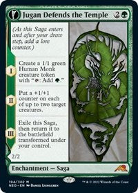 Magic: The Gathering Single - Kamigawa: Neon Dynasty - Jugan Defends the Temple FOIL Rare/194 Lightly Played