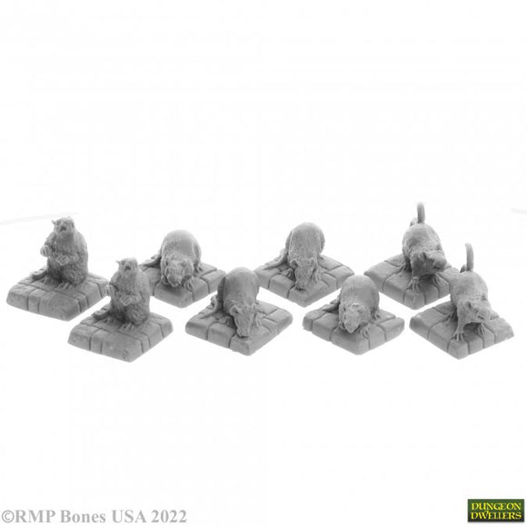 Bones USA Dungeon Dwellers - DIRE RATS (8) (77016) 07036