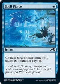 Magic: The Gathering Single - Kamigawa: Neon Dynasty - Spell Pierce Common/080 Lightly Played