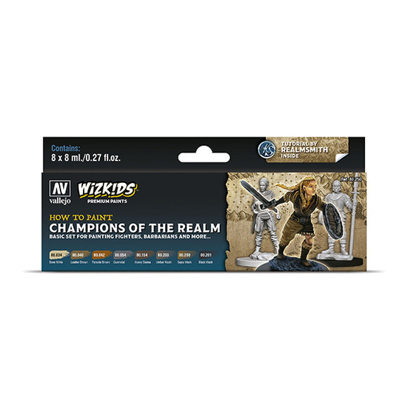 Wizkids Paints Set: Champions of the Realm (8 colors), 8ml.