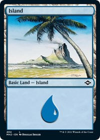 Magic: The Gathering Single - Modern Horizons 2 - Island (484) (Foil Etched) - Land/484 Lightly Played