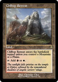Magic: The Gathering Single - Dominaria Remastered - Clifftop Retreat (Retro Frame) - Rare/393 Lightly Played