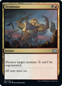 Magic: The Gathering Single - Double Masters 2022 - Terminate - FOIL Uncommon/264 Lightly Played