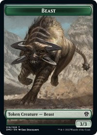 Magic: The Gathering Single - Dominaria United - Beast Token - Token/016 Lightly Played