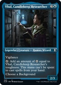 Magic: The Gathering Single - Commander Legends: Battle for Baldur's Gate - Vhal, Candlekeep Researcher (Foil Etched) - Uncommon/490 Lightly Played