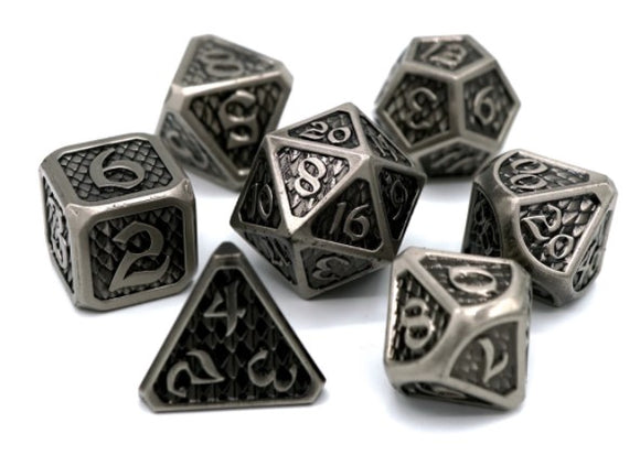 RPG Set - Drakona Eldric Argentum - 7 Piece Set