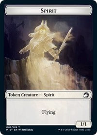 Magic: The Gathering Single - Innistrad: Midnight Hunt - Spirit - Token/002 Lightly Played