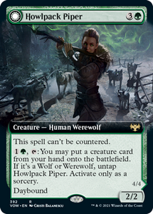 Magic: The Gathering - Innistrad: Crimson Vow - Howlpack Piper (Extended Art) Rare/392 Lightly Played