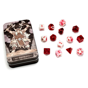 RPG Class Dice: Barbarian Set Tin (14 Dice)