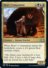 Magic: The Gathering Single - Double Masters 2022 - Bear's Companion - Uncommon/182 Lightly Played