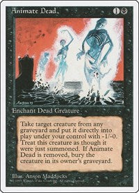 Magic: The Gathering Single - Fourth Edition - Animate Dead Uncommon/002 Lightly Played