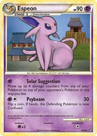 Pokemon Singles - Undaunted - Espeon FOIL Holo Rare/2 Lightly Played