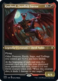 Magic: The Gathering Single - Commander Legends: Battle for Baldur's Gate - Raphael, Fiendish Savior (Foil Etched) - Rare/549 Lightly Played