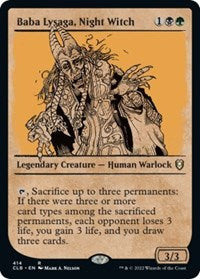 Magic: The Gathering Single - Commander Legends: Battle for Baldur's Gate - Baba Lysaga, Night Witch (Showcase) - Rare/414 Lightly Played