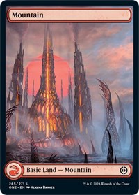 Magic: The Gathering Single - Phyrexia: All Will Be One - Mountain (265) - Full Art - FOIL LAND/265 Lightly Played