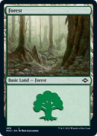 Magic: The Gathering Single - Modern Horizons 2 - Forest (489) (Foil) - Land/489 Lightly Played