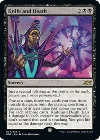 Magic: The Gathering - Unfinity - Knife and Death - Rare/077 Lightly Played