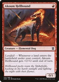 Magic: The Gathering Single - Zendikar Rising - Akoum Hellhound Common/133 Lightly Played