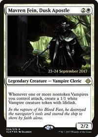 Magic: The Gathering - Prerelease Cards - Mavren Fein, Dusk Apostle FOIL Rare/024 Lightly Played