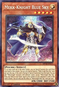 Yu-Gi-Oh! YuGiOh Single - 2018 Mega-Tins Mega Pack - Mekk-Knight Blue Sky - Secret Rare/MP18-EN177 Lightly Played