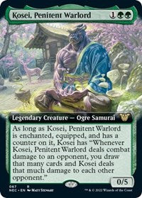 Magic: The Gathering Single - Commander: Kamigawa: Neon Dynasty - Kosei, Penitent Warlord (Extended Art) Rare/067 Lightly Played