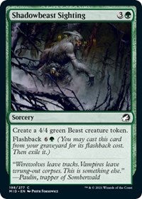 Magic: The Gathering Single - Innistrad: Midnight Hunt - Shadowbeast Sighting - Common/198 Lightly Played