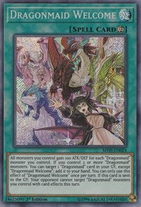 Yu-Gi-Oh! YuGiOh Single - Mystic Fighters - Dragonmaid Welcome - Secret Rare/MYFI-EN024 Lightly Played