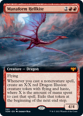 Magic: The Gathering - Innistrad: Crimson Vow - Manaform Hellkite (Extended Art) Mythic/380 Lightly Played