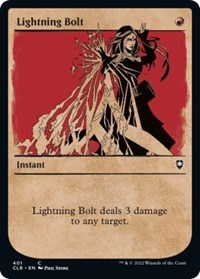 Magic: The Gathering Single - Commander Legends: Battle for Baldur's Gate - Lightning Bolt Common/401 Lightly Played