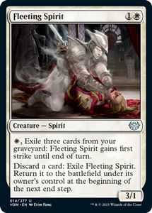 Magic: The Gathering - Innistrad: Crimson Vow - Fleeting Spirit Uncommon/014 Lightly Played