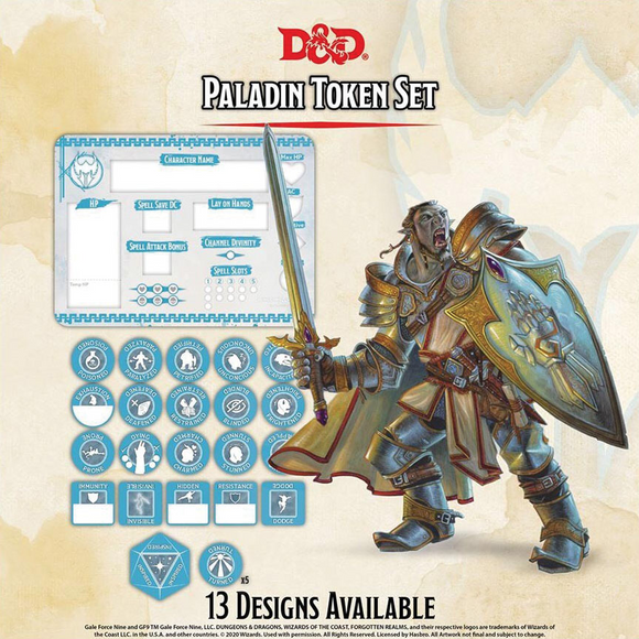 Dungeons and Dragons RPG: Paladin Token Set