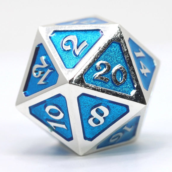 Dire D20 - Mythica Platinum Aquamarine