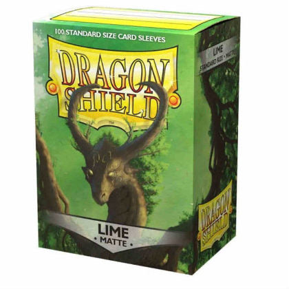 Dragon Shields: (100) Matte Lime Standard Sleeves