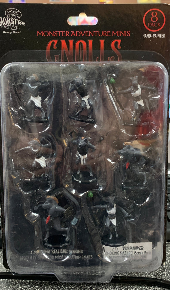 MONSTER ADVENTURE MINIS: PAINTED FIGURES: GNOLLS (8 PACK)