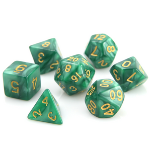 RPG Set- Green Swirl w/ Gold