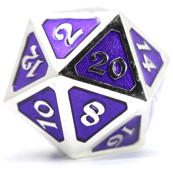 Dire D20 - Mythica Platinum Amethyst